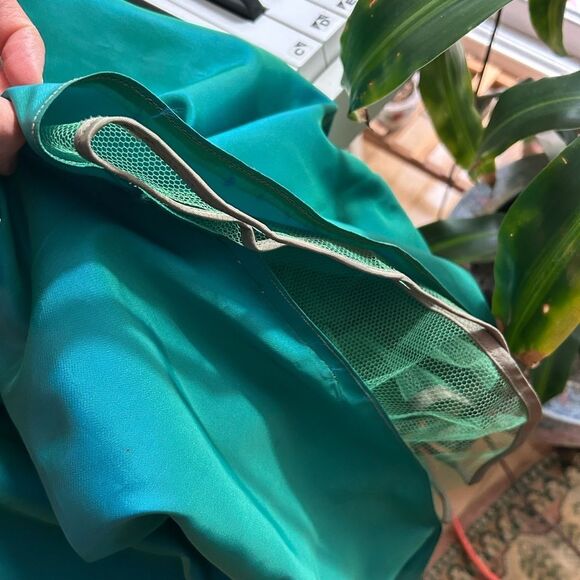 Vintage 50s 60s Stunning Teal iridescent Prom Dress Ball Gown Cocktail XS - Picture 5 of 16